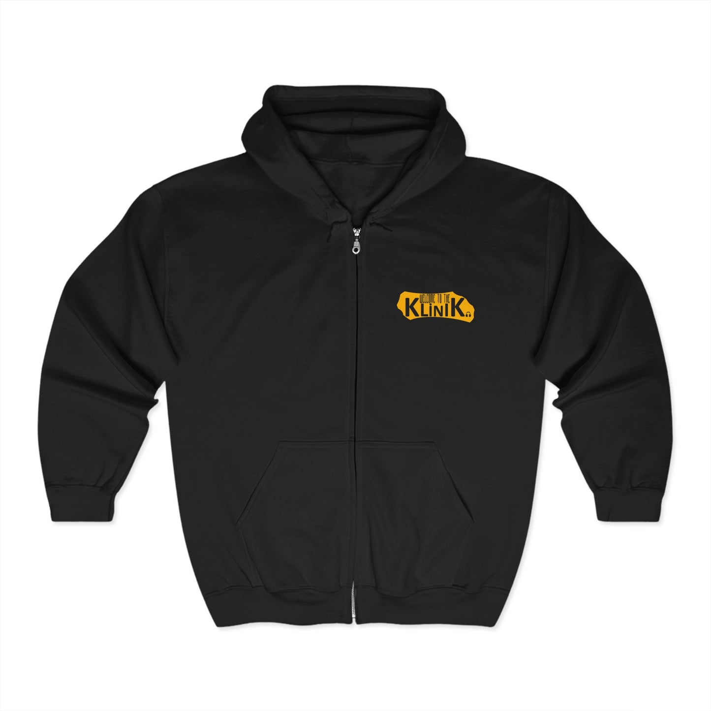 KLINIK Unisex Full Zip Hooded Sweatshirt - Cozyand Stylish Outerwear